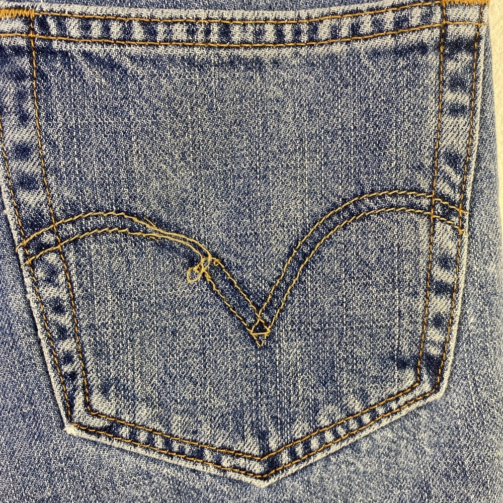 VTG Levis 505 Shorts Men 36 Blue Denim Regular Fit Straight Cotton Y2K 90s - Picture 12 of 12